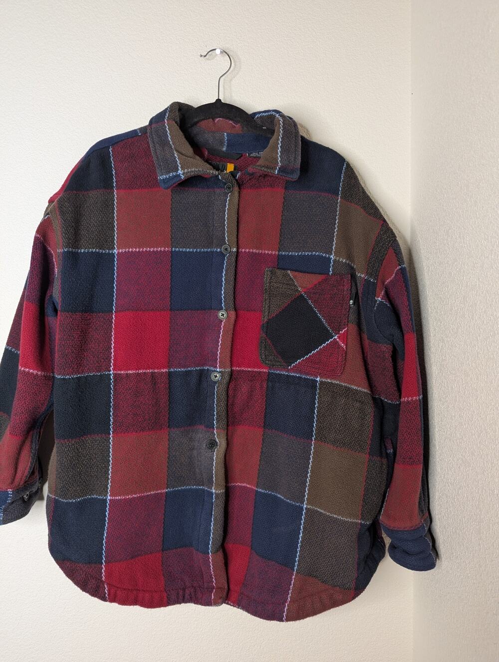 Timberland Women's Heavy Checkered Plaid Flannel Shacket M Cottagecore Preppy